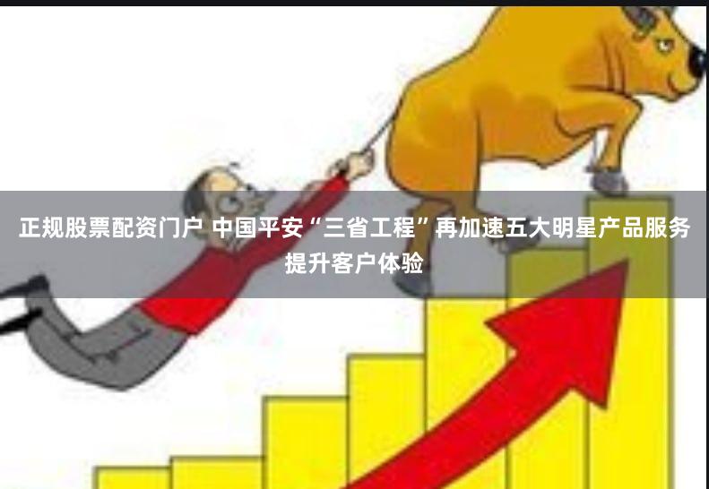 正规股票配资门户 中国平安“三省工程”再加速五大明星产品服务提升客户体验