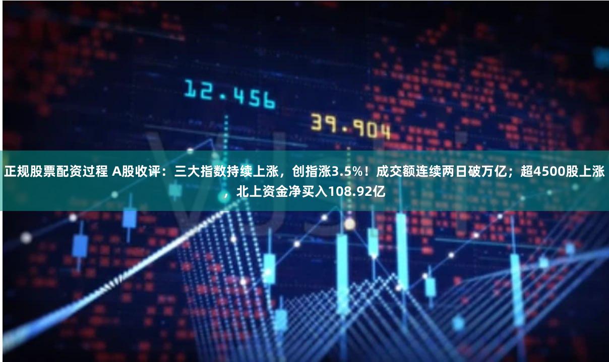 正规股票配资过程 A股收评：三大指数持续上涨，创指涨3.5%！成交额连续两日破万亿；超4500股上涨，北上资金净买入108.92亿