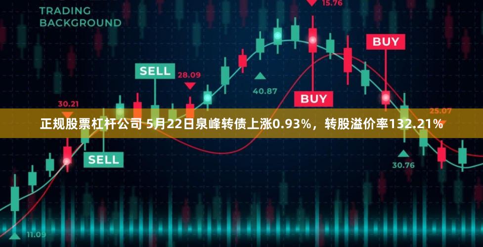 正规股票杠杆公司 5月22日泉峰转债上涨0.93%，转股溢价率132.21%