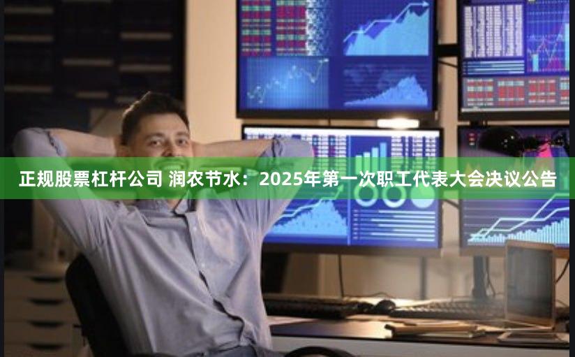 正规股票杠杆公司 润农节水：2025年第一次职工代表大会决议公告